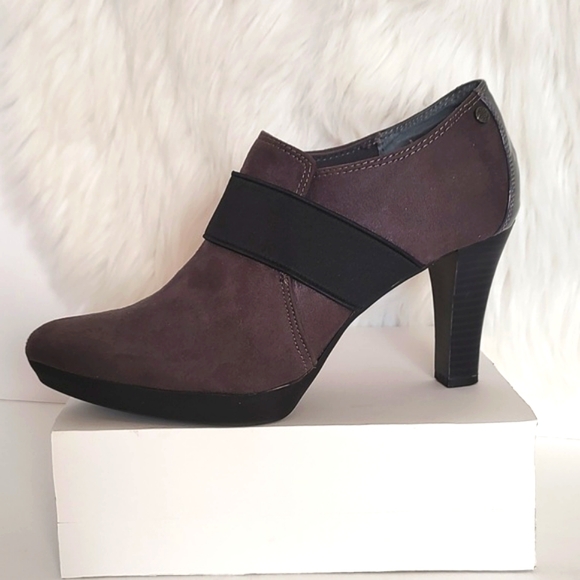 Dana Buchman Womens Grey Suede Ankle Booties Heeled Pumps/Size 7.5 - Picture 4 of 11